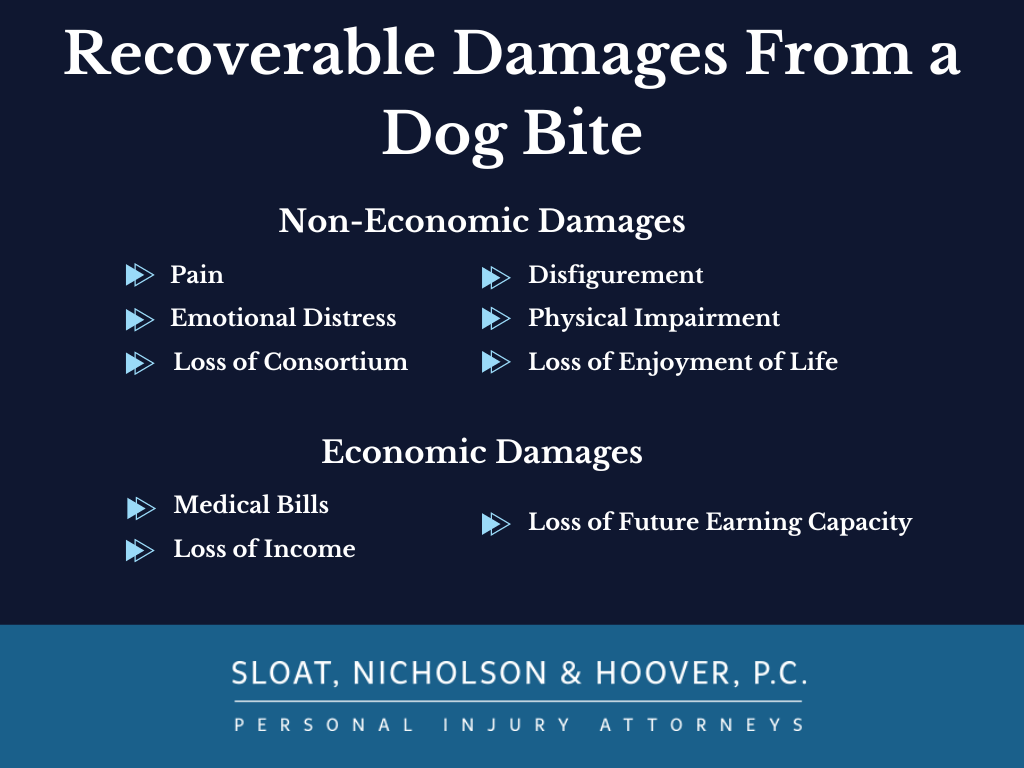 Recoverable damages for dog bites